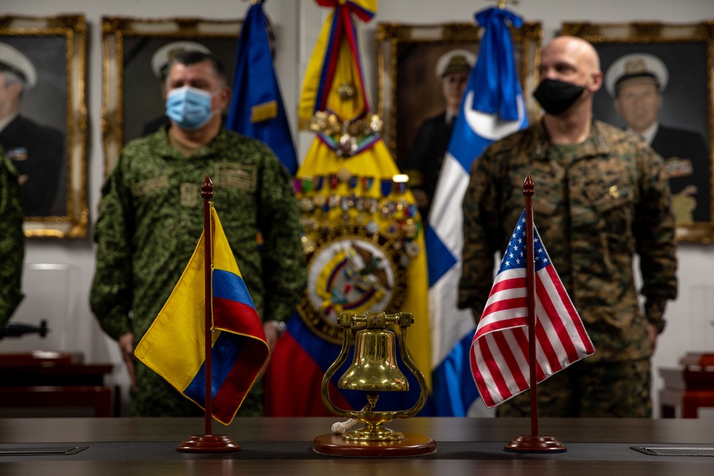 Commander, U.S. Marine Corps Forces, South Visits with Colombian National Navy, Colombian Naval Infantry Senior Leaders