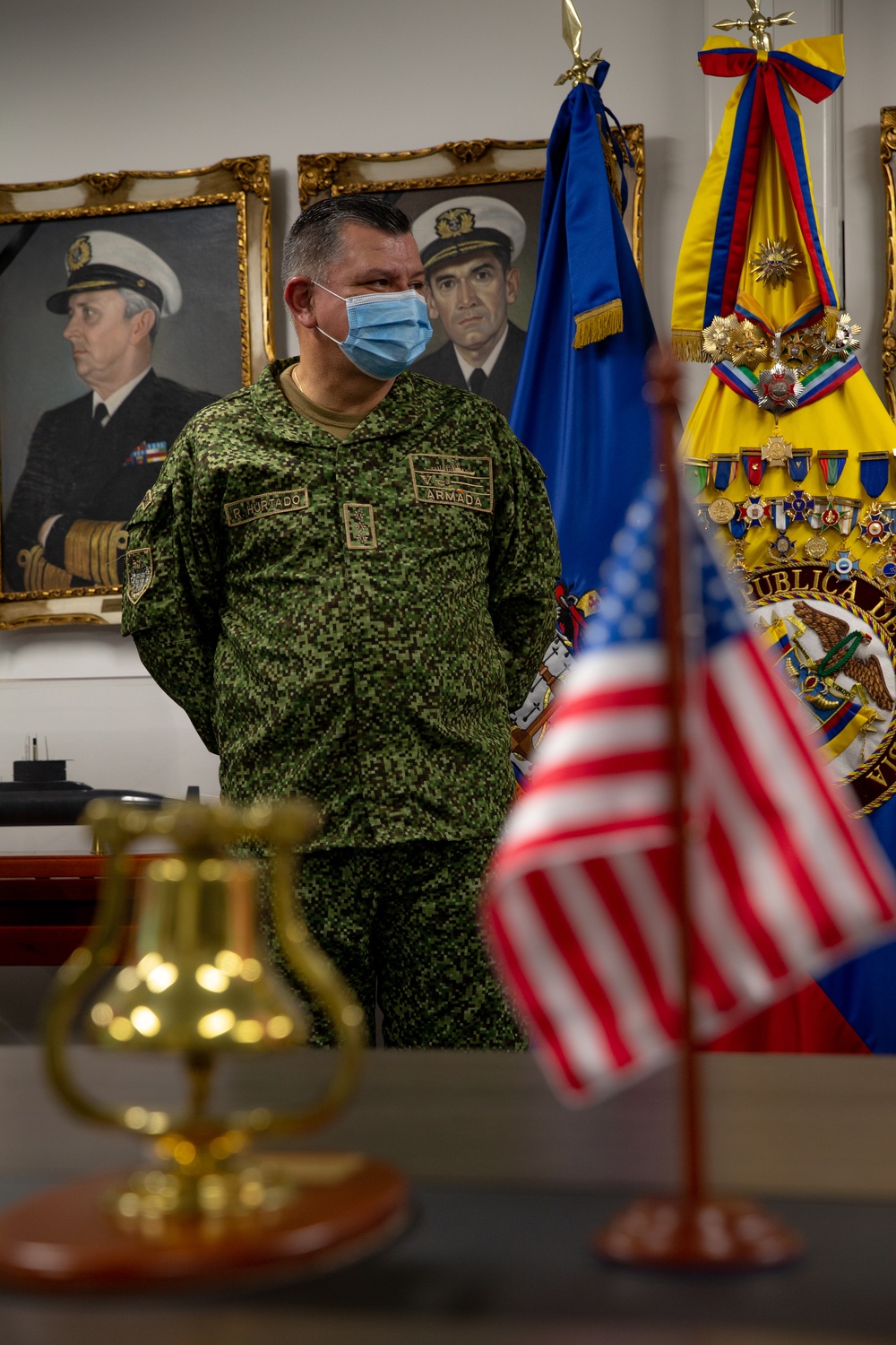 Commander, U.S. Marine Corps Forces, South Visits with Colombian National Navy, Colombian Naval Infantry Senior Leaders