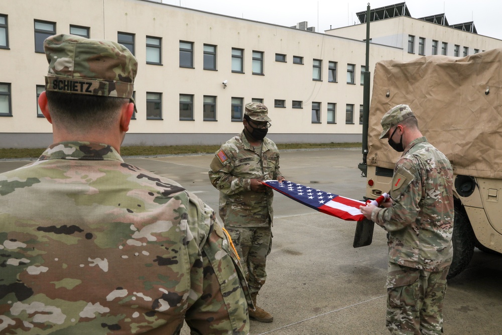 Soldier Reenlists While on Poland Deployment