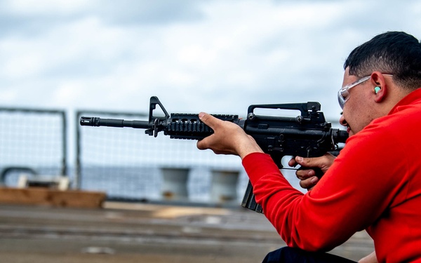 Spruance conducts live-fre exercise