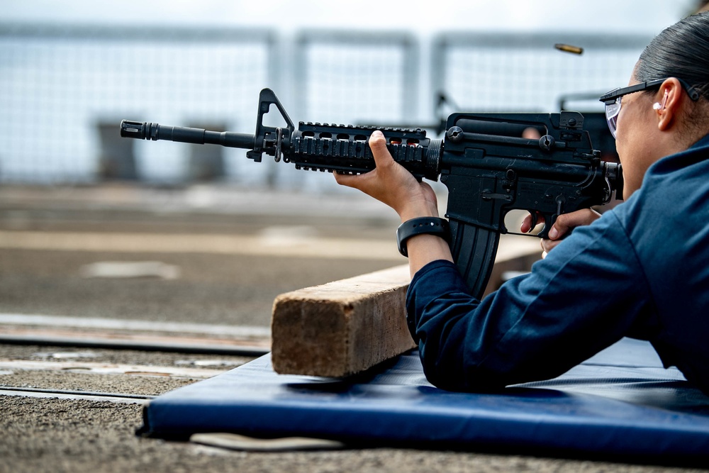 Spruance conducts live-fre exercise