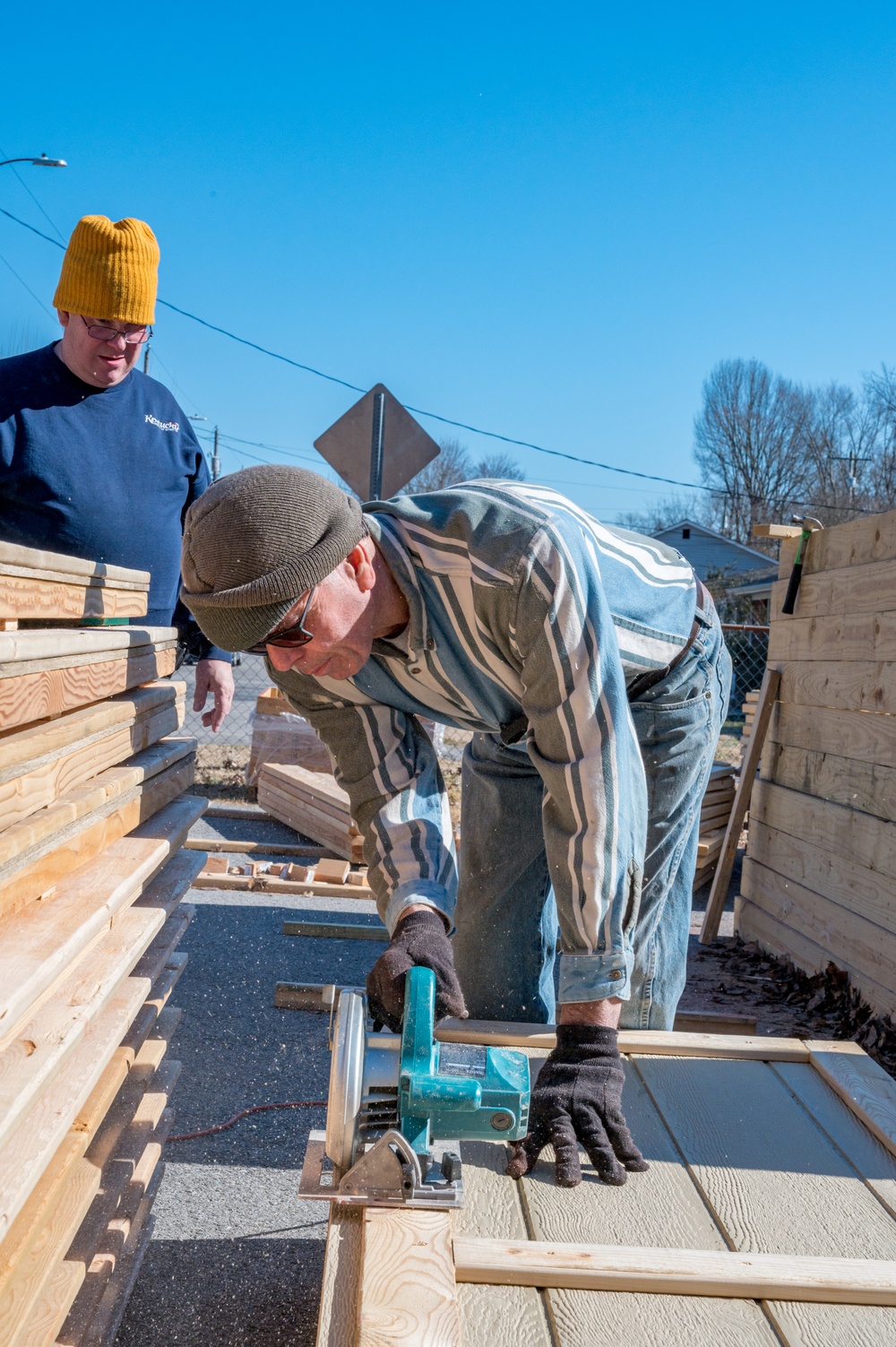 Volunteers Build Sheds for Tornado Survivors