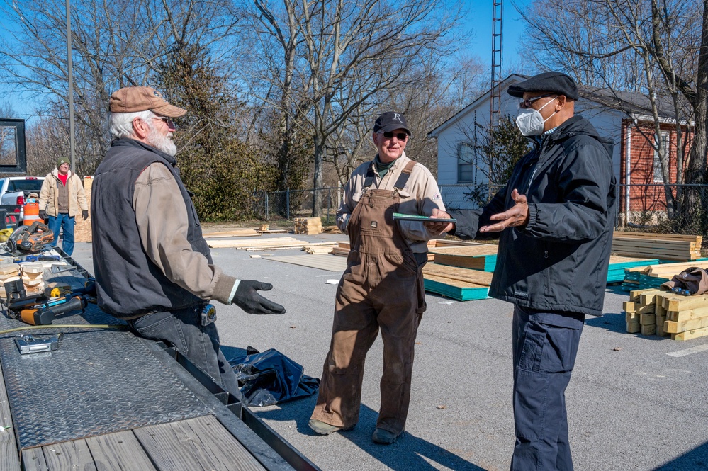 Volunteers Build Sheds for Tornado Survivors