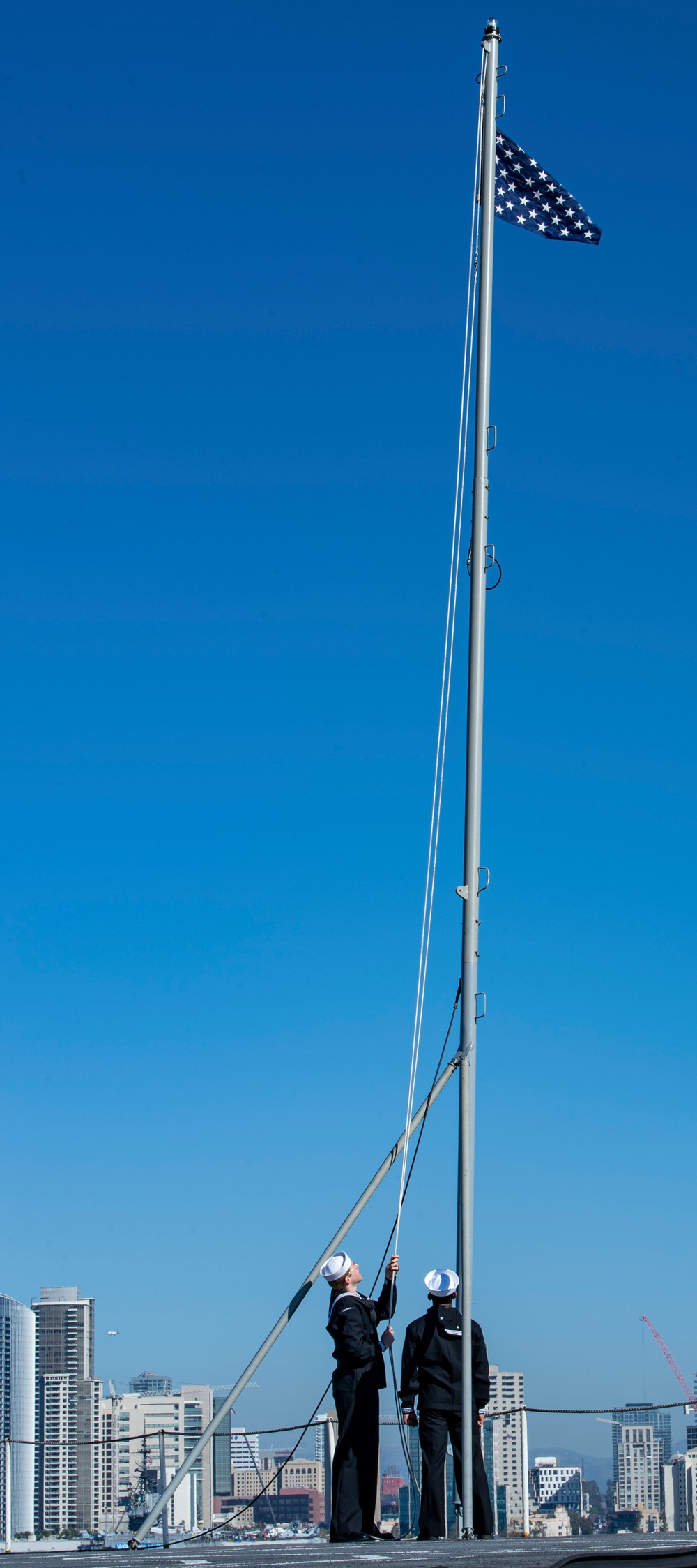 Sailors Hoist Union Jack