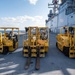 USS America conducts a vertical replenishment with the fleet replenishment oiler USNS Yukon (T-AO 202).