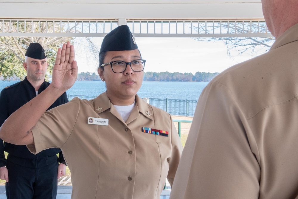 Cherry Point Sailors Reenlist