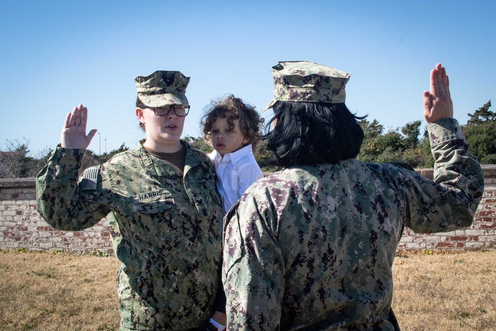 Cherry Point Sailors Reenlist