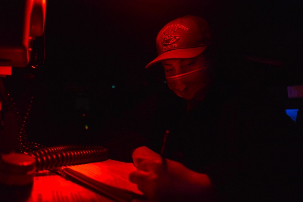 The Harry S. Truman Carrier Strike Group is on a scheduled deployment in the U.S. Sixth Fleet area of operations in support of naval operations to maintain maritime stability and security.