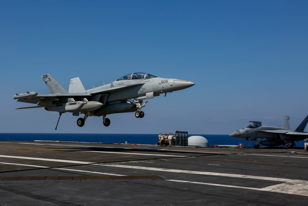 Abraham Lincoln conducts flight operations in support of exercise Jungle Warfare 2022