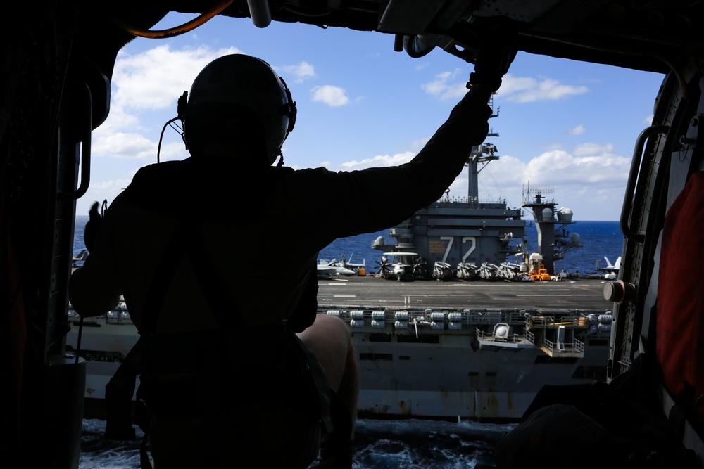 Abraham Lincoln conducts flight operations during Jungle Warfare Exercise 22