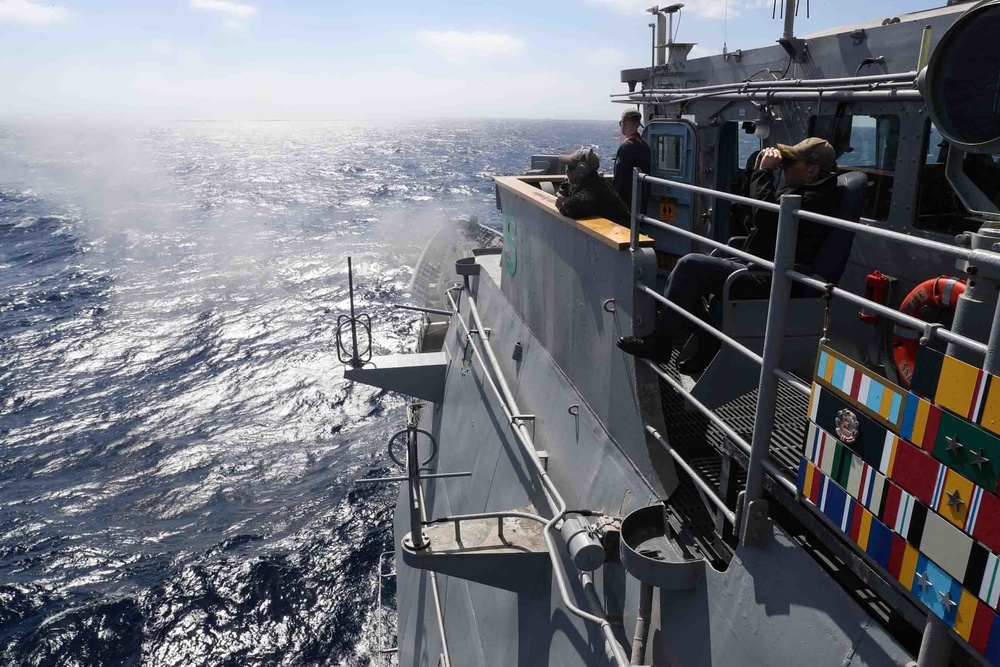 Mobile Bay fires participates in Naval Surface Fire Support during Exercise Jungle Warfare 2022
