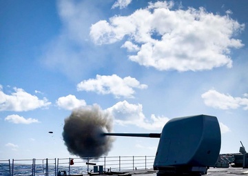 Mobile Bay participates in Naval Surface Fire Support during exercise Jungle Warfare 2022