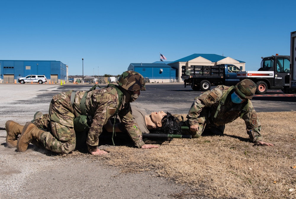 136th Airlift Wing Citizen Airmen simulate SABC