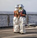 USS Milwaukee Conducts Flight Deck Firefighting Drill