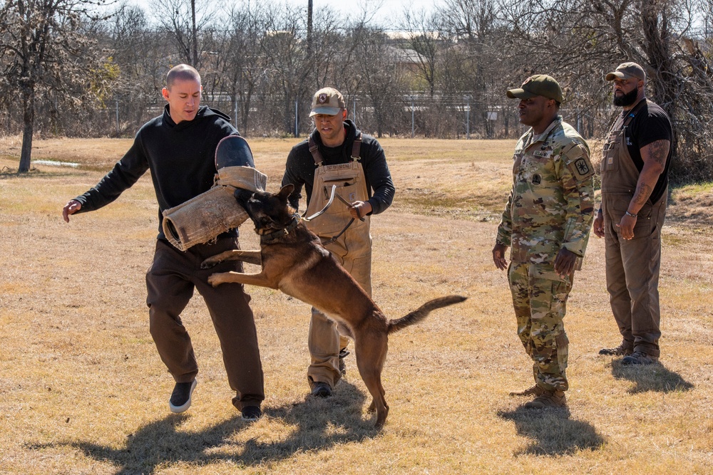 Upcoming movie &quot;Dog&quot; promoted at JBSA