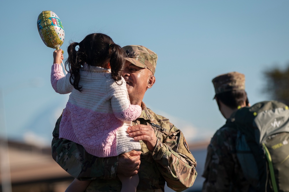 Washington National Guardsmen return home from deployment to Poland