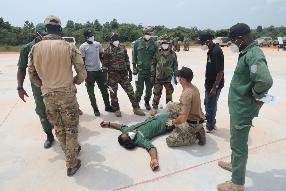 U.S and Côte d'Ivoire special forces conduct TCCC training