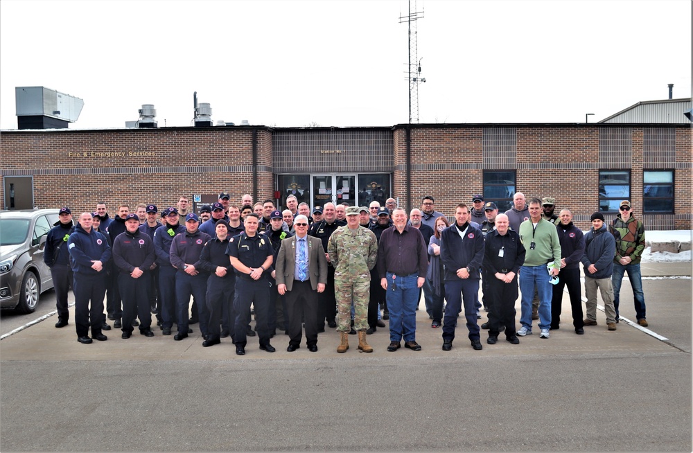 Fort McCoy Garrison leaders thank Directorate of Emergency Services team