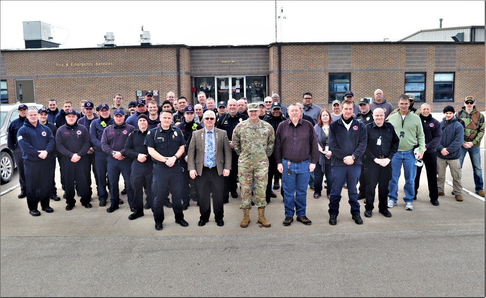 Fort McCoy Garrison leaders thank Directorate of Emergency Services team