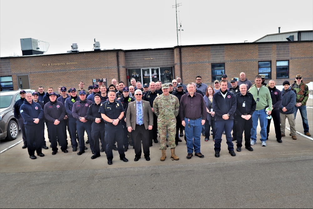 Fort McCoy Garrison leaders thank Directorate of Emergency Services team