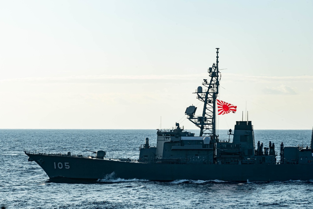 ABECSG, JMSDF sail in formation during exercise Jungle Warfare 2022