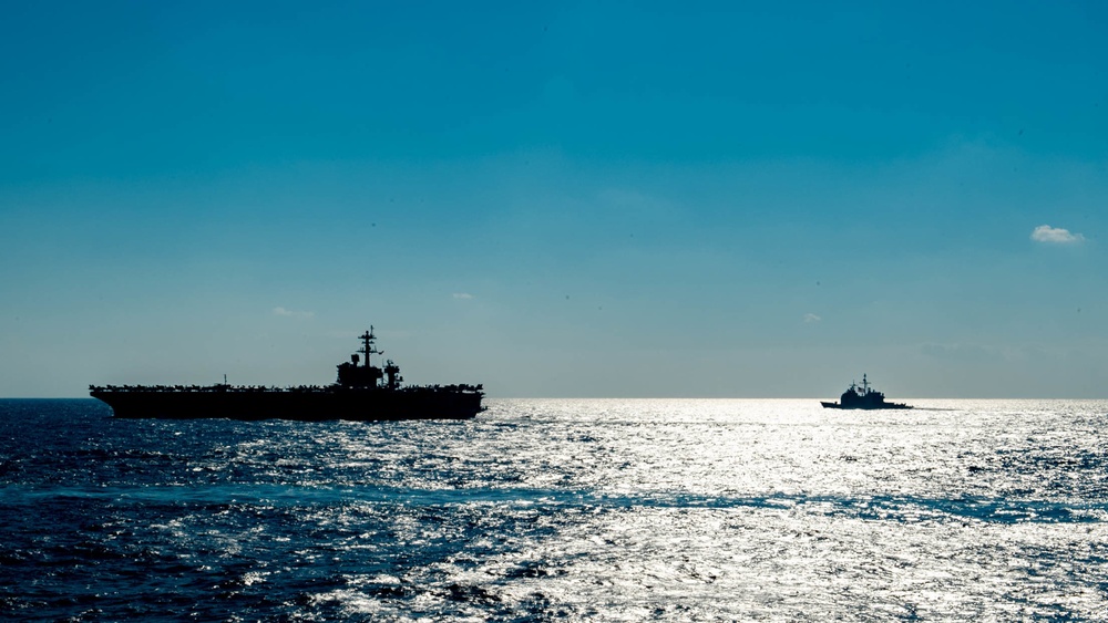 ABECSG, JMSDF sail in formation during exercise Jungle Warfare 2022