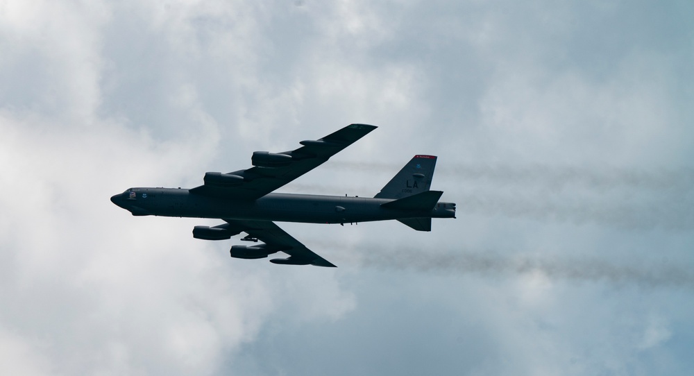 U.S. Air Force B-52 conducts flyover of the Singapore Airshow 2022