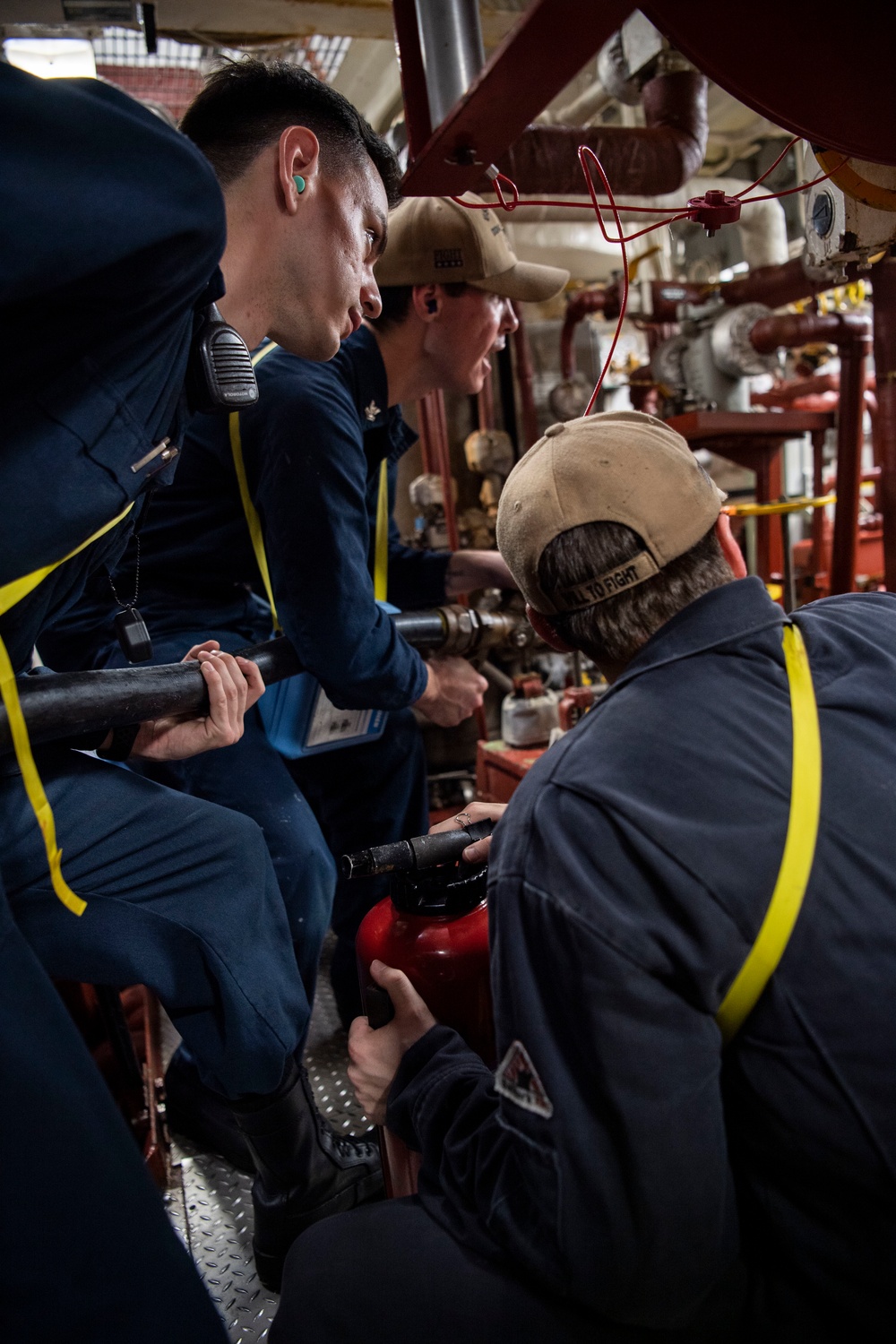 USS Dewey Engineering Drill