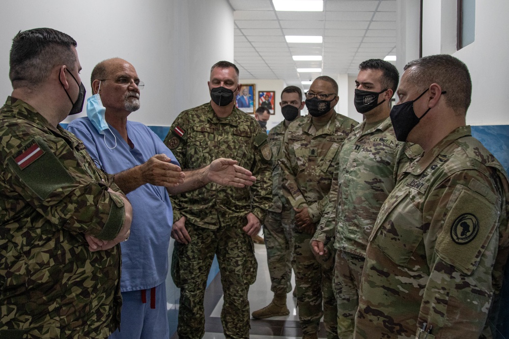 MING and Latvia delegations visit 14 Military Hospital in Liberia