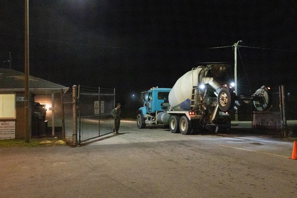 2nd Supply Battalion facilitates HIMARS magazine construction on Camp Lejeune - Concrete Pour