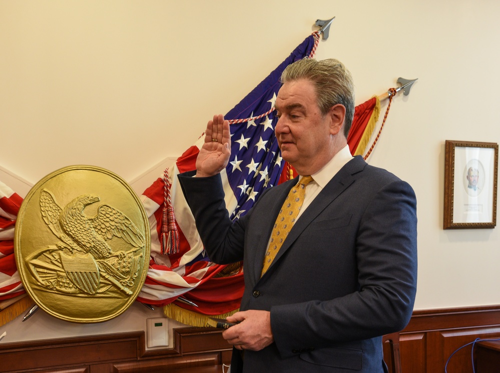 The Honorable John P. “Sean” Coffey takes the Oath of Office as the 24th General Counsel of the Navy