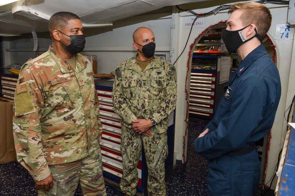 The Harry S. Truman Carrier Strike Group is on a scheduled deployment in the U.S. Sixth Fleet area of operations in support of naval operations to maintain maritime stability and security.