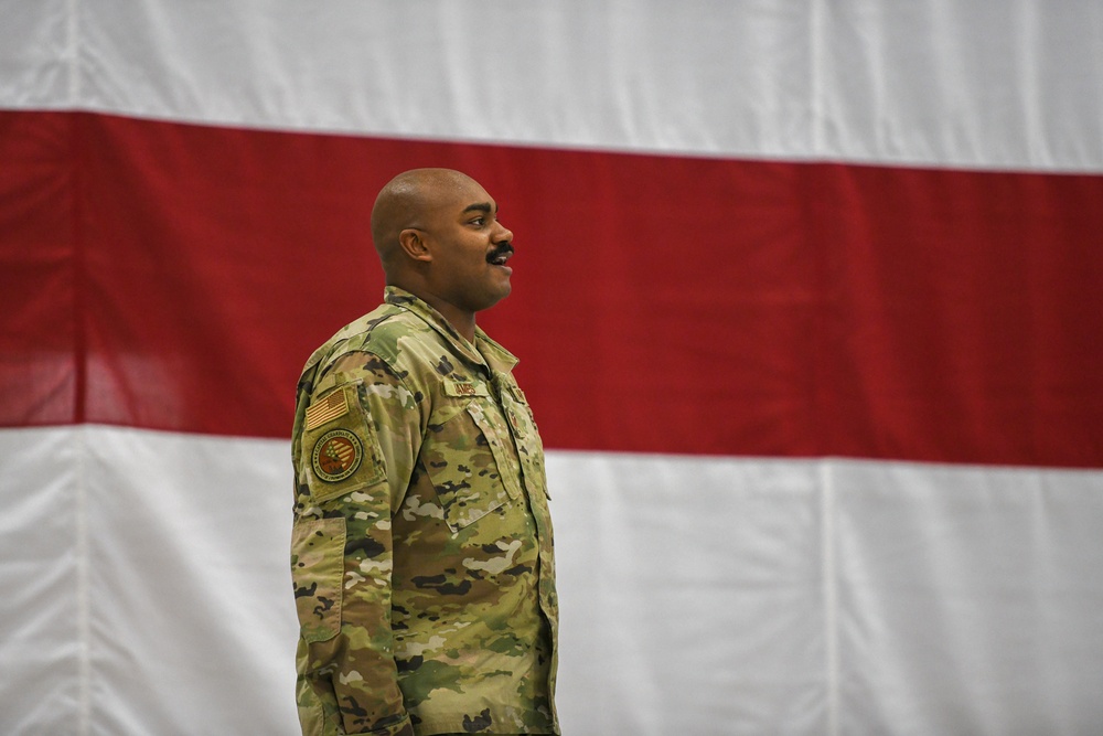 Lt. Col. Michael T. McFarland assumes command of the 201st Airlift Squadron