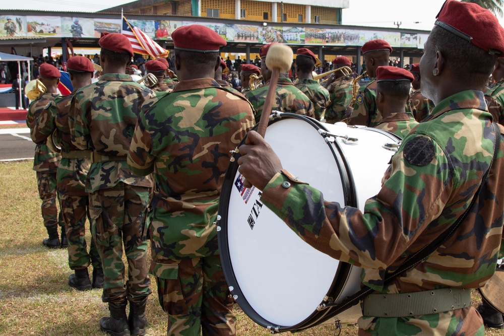 Liberian Army band at Armed Forces Day