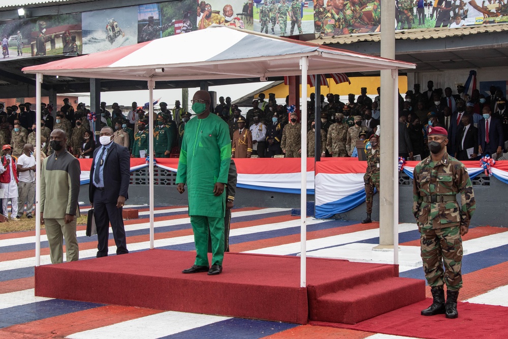 Liberian President Weah at Armed Forces Day