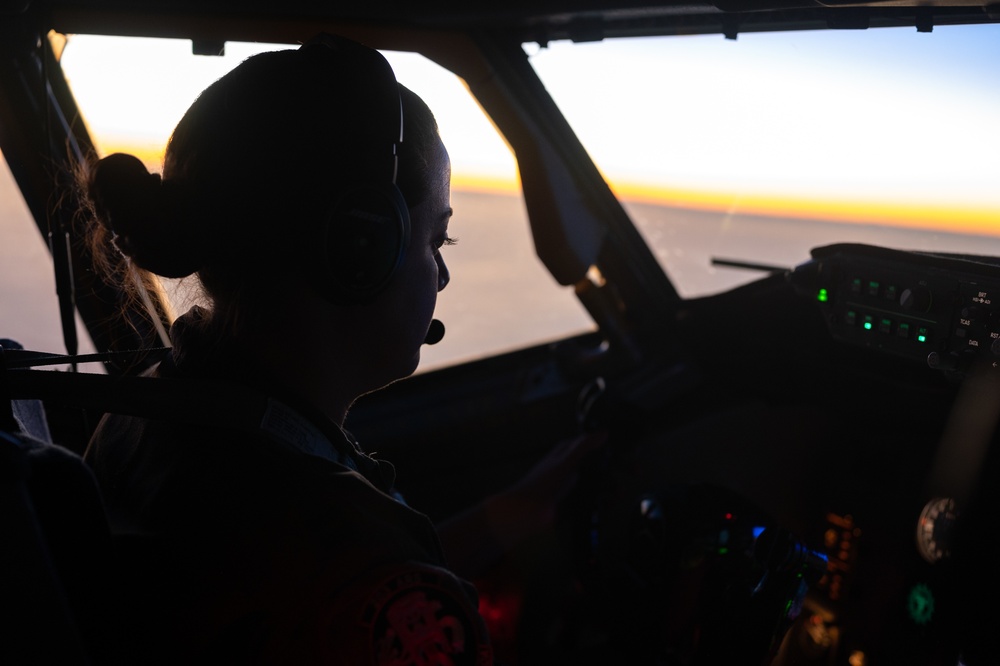 Tanker fuel sustains stealth fighters in the night