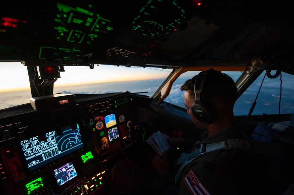 Tanker fuel sustains stealth fighters in the night