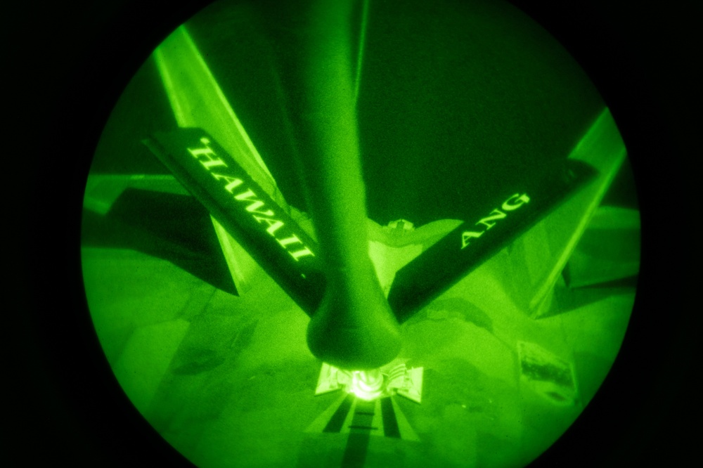 Tanker fuel sustains stealth fighters in the night