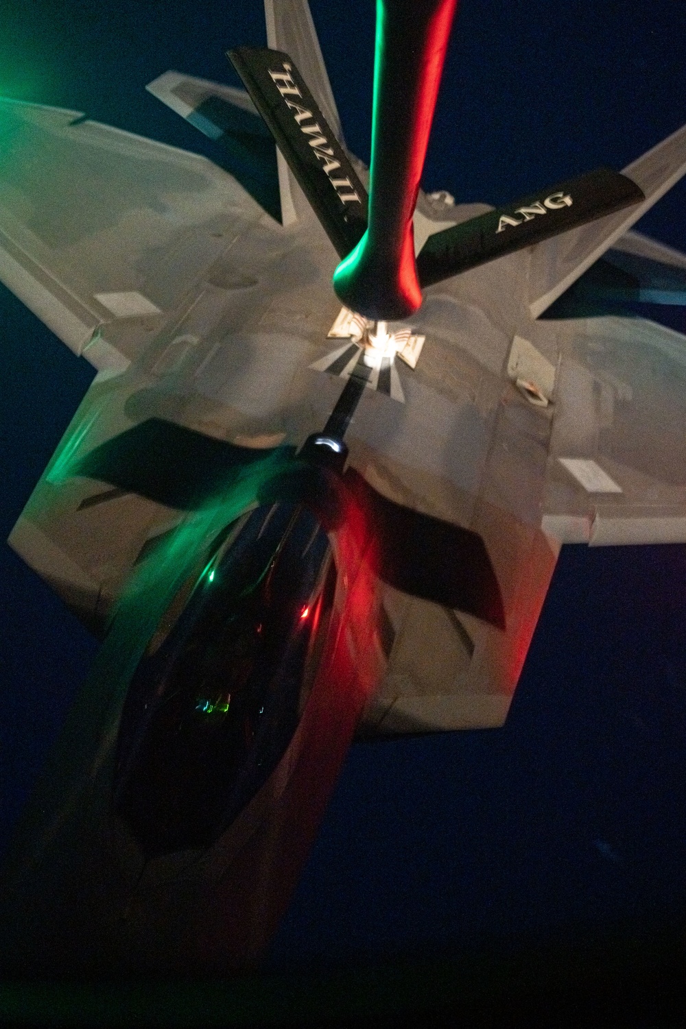 Tanker fuel sustains stealth fighters in the night