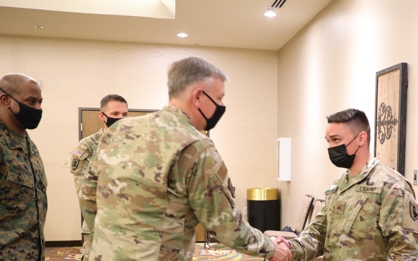 NORAD/NORTHCOM Leaders Meet with Puerto Rico Guardsmen Supporting Southwest Border Mission
