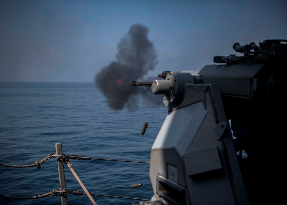 Gridley conducts a live-fire weapons exercise