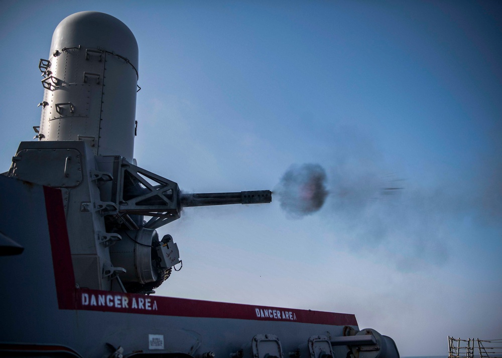 Gridley conducts a live-fire weapons exercise