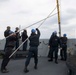 USS New Orleans Anchors Underway