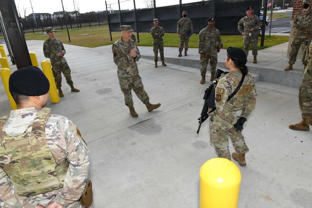 Gen. Arnold W. Bunch, Jr., Air Force Materiel Command commander visits Robins AFB