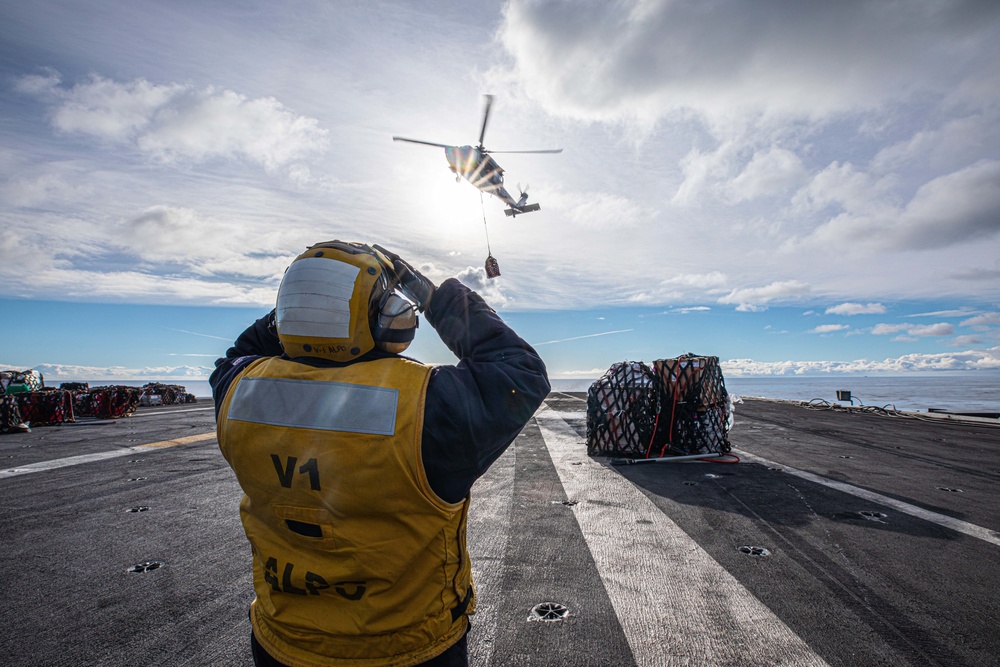 The Harry S. Truman Carrier Strike Group is on a scheduled deployment in the U.S. Sixth Fleet area of operations in support of naval operations to maintain maritime stability and security.