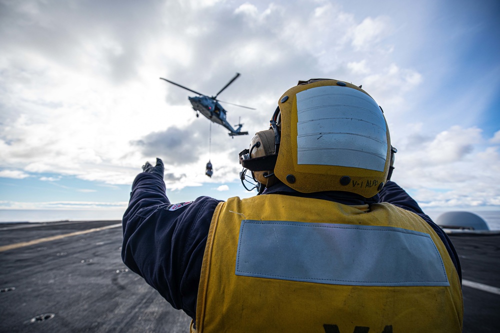 The Harry S. Truman Carrier Strike Group is on a scheduled deployment in the U.S. Sixth Fleet area of operations in support of naval operations to maintain maritime stability and security.