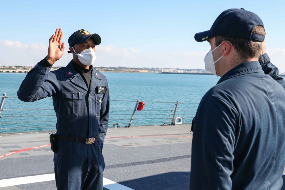 OS1 Gaskin Reenlistment