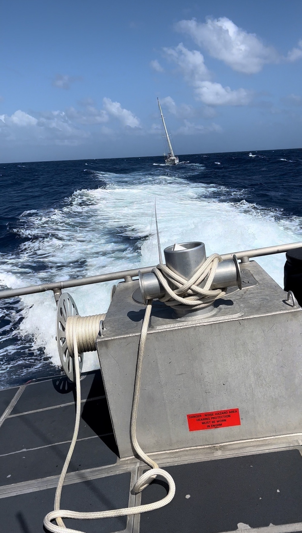 Station San Juan boat crew and research vessel Neil Armstrong assist 2 U.S. boaters in distress in Atlantic Ocean waters north of Fajardo, Puerto Rico