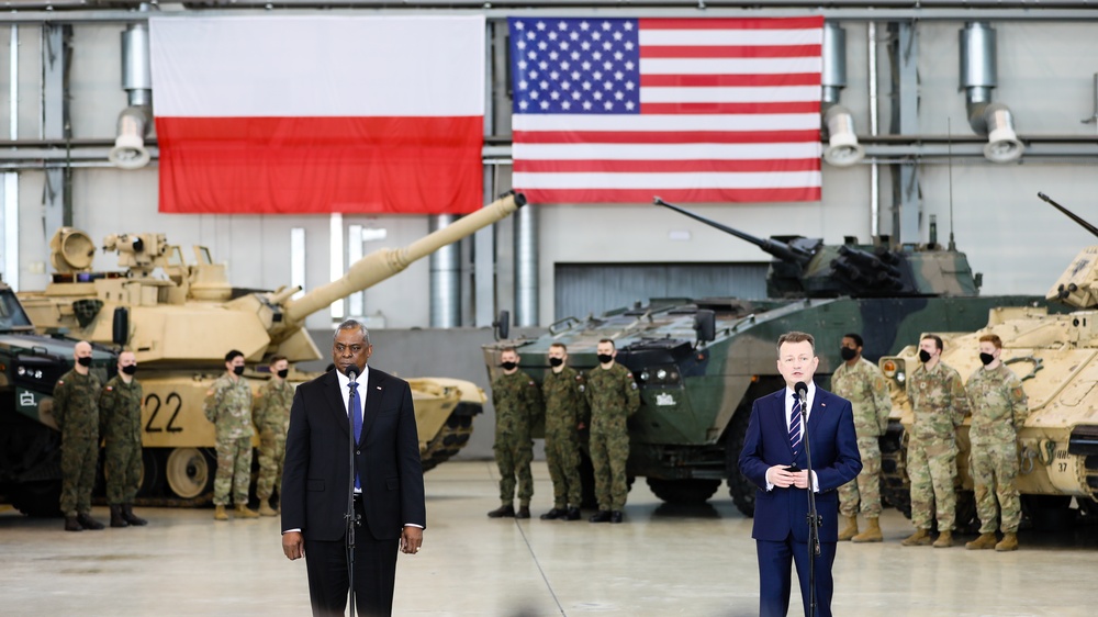 Secretary Austin arrives in Poland