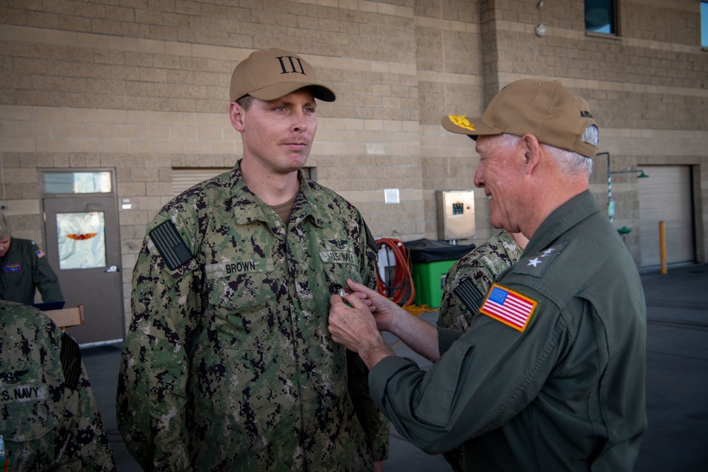 Vice Adm. Kenneth Whitesell, Commander, U.S. Naval Air Forces, Officiates Award Ceremony for HSC-3 Sailors Involved in Former Bonhomme Richard Firefighting Operations